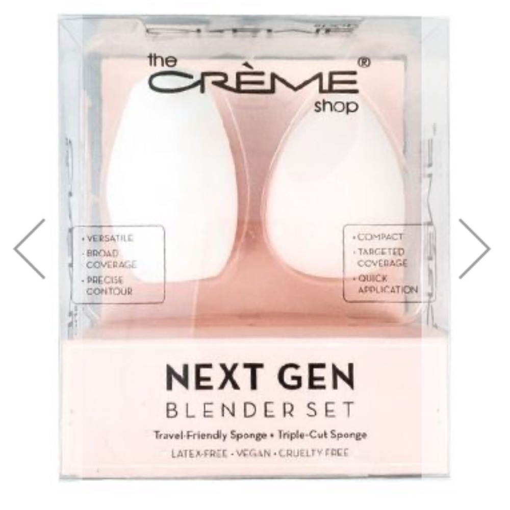 THE CREME SHOP 2p Pink Next Gen Blender Makeup Sponge Set